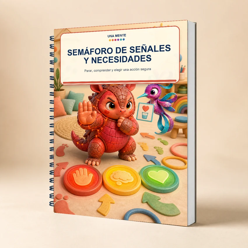 Mockup físico de Semáforo de Señales y Necesidades con la misma capa del PDF